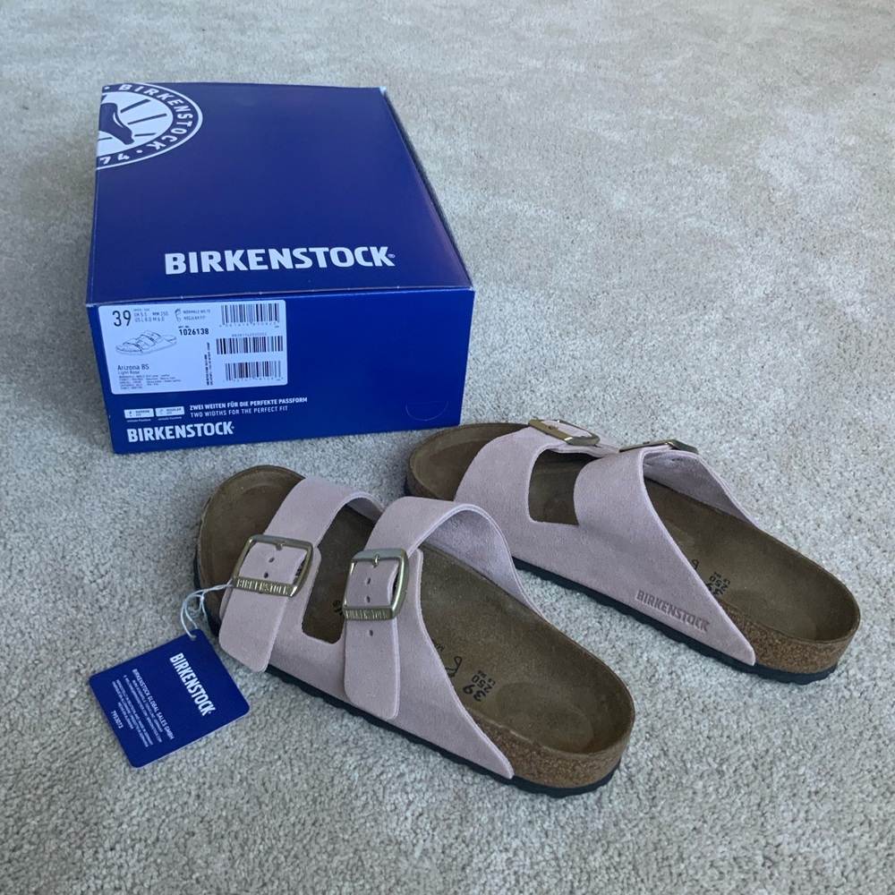 Birkenstocks (Arizona Style; Light Rose Color; Size 39)